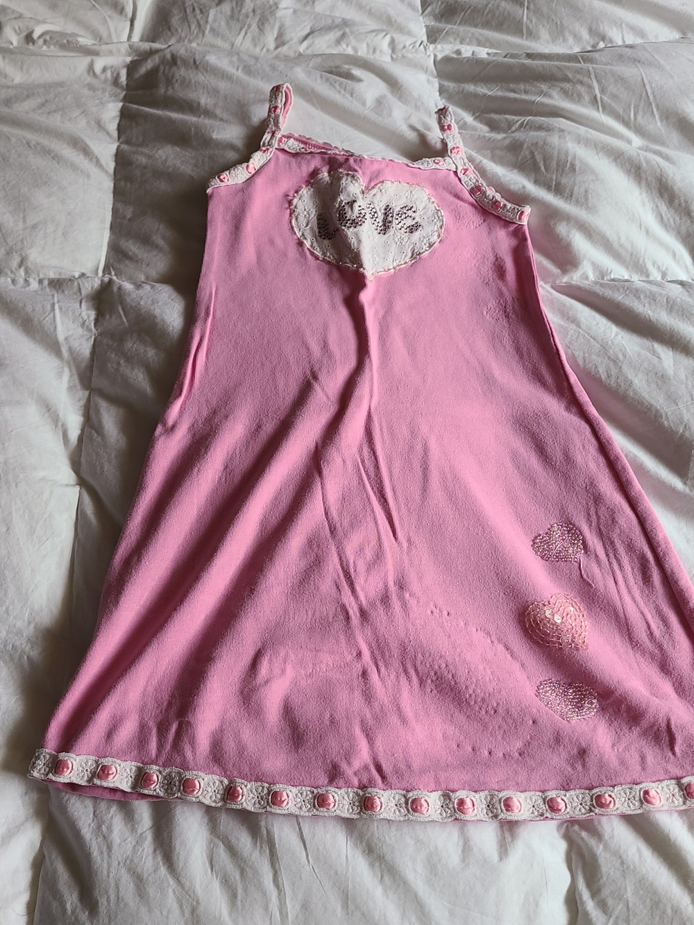 Lipstick Boutique Light Pink Dress With Love Heart